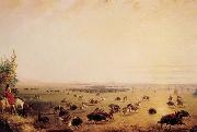 Miller, Alfred Jacob, Surround of Buffalo by Indians